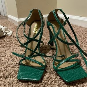 Emerald Green Strappy Heel